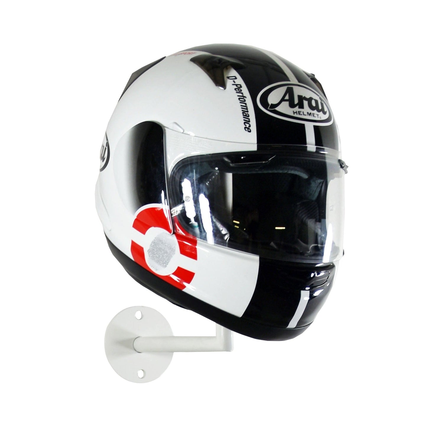 Porta casco Bracky Mono Monolith. Design per interni, case e locali pubblici. Gancio da parete per il casco della moto, utile per non rovinare la mentoniera e, appendendo una gruccia porta abiti, si può alloggiare anche la giacca o la tuta. Colori: Bianco, Nero, Giallo, Rosso, Grigio. Altezza 350mm x Larghezza 275mm.Progettato e realizzato in Italia.