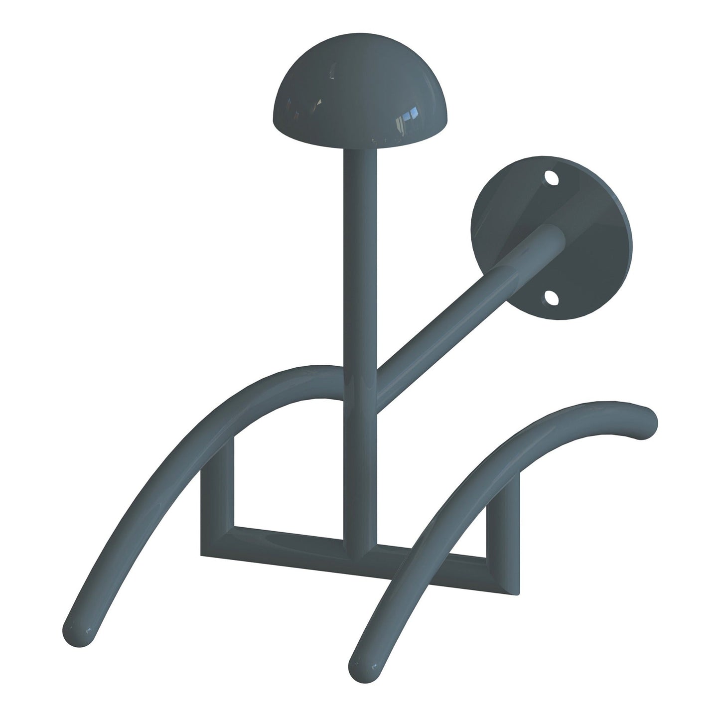 Bracky Double Monolith. Supporto per casco e doppia giacca/tuta da moto, bici o sci di design per interni, case e locali pubblici. Robusta struttura in acciaio al carbonio elettro-saldato, verniciata a polvere. Gancio appendi chiavi e kit con tasselli di fissaggio inclusi, fissaggio a muro facile. Disponibile in Grigio, Bianco, Giallo, Rosso e Nero. Dimensioni: H 400 mm x L 600 mm x P 500 mm - 5 Kg. Progettato e realizzato in Italia