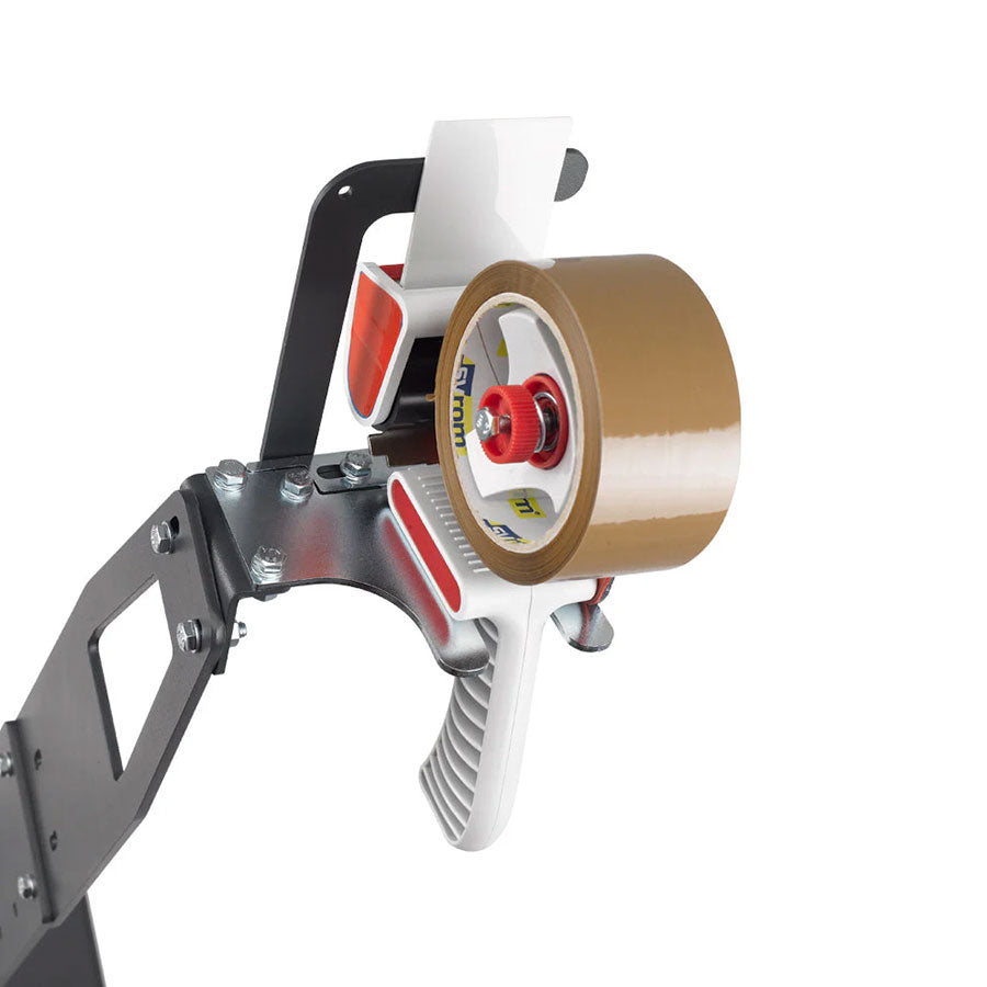 Supporto da pavimento per dispenser nastro adesivo TENDY 3.0 by Bracky con tendinastro dettaglio