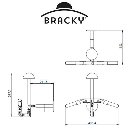 Porta casco e giacca/tuta da moto, bici o sci a parete - MODULAR