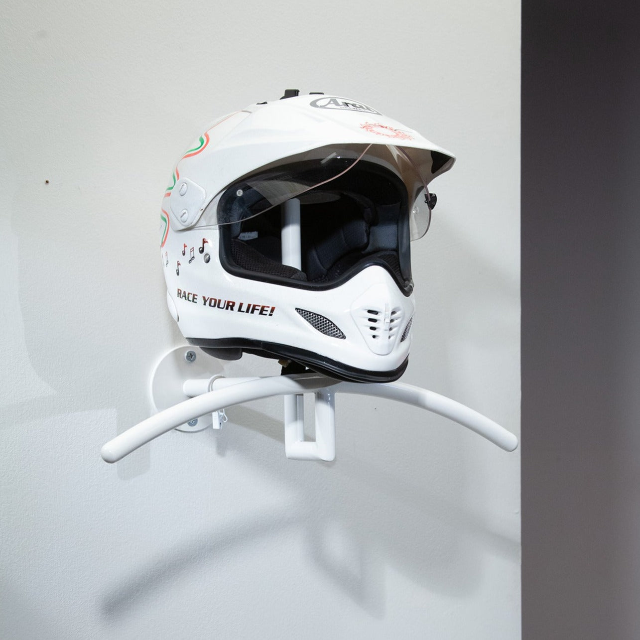 OCCASIONE Porta casco e giacca/tuta da moto, bici o sci a parete - MONOLITH